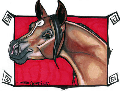 arabian horse wallpaper. Arabian Horse Caricature by