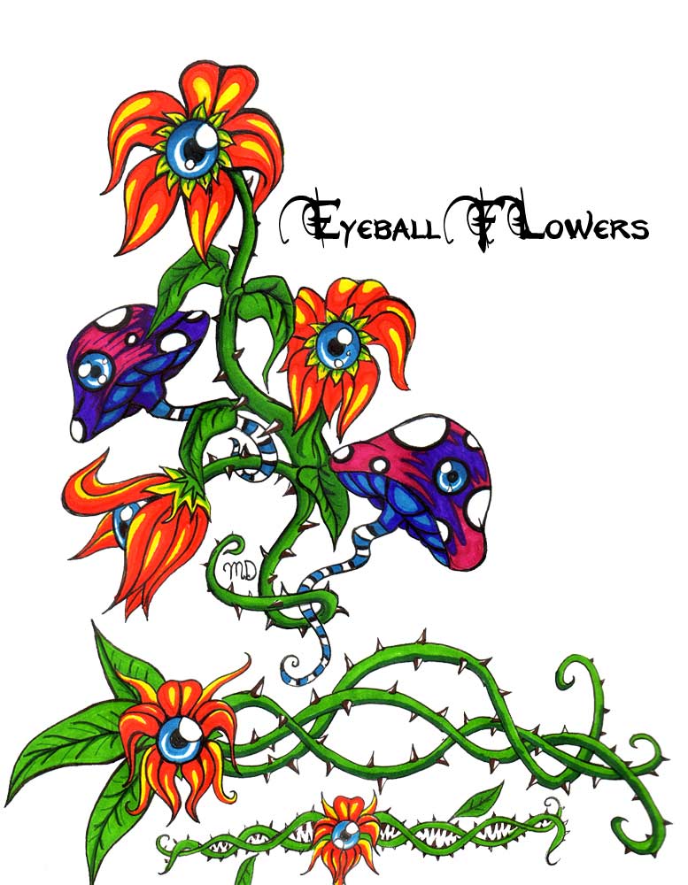 Eyeball Flower Tats | Flower Tattoo