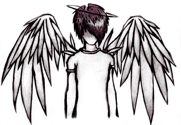 Emo Angel Boy by ~Skissored on