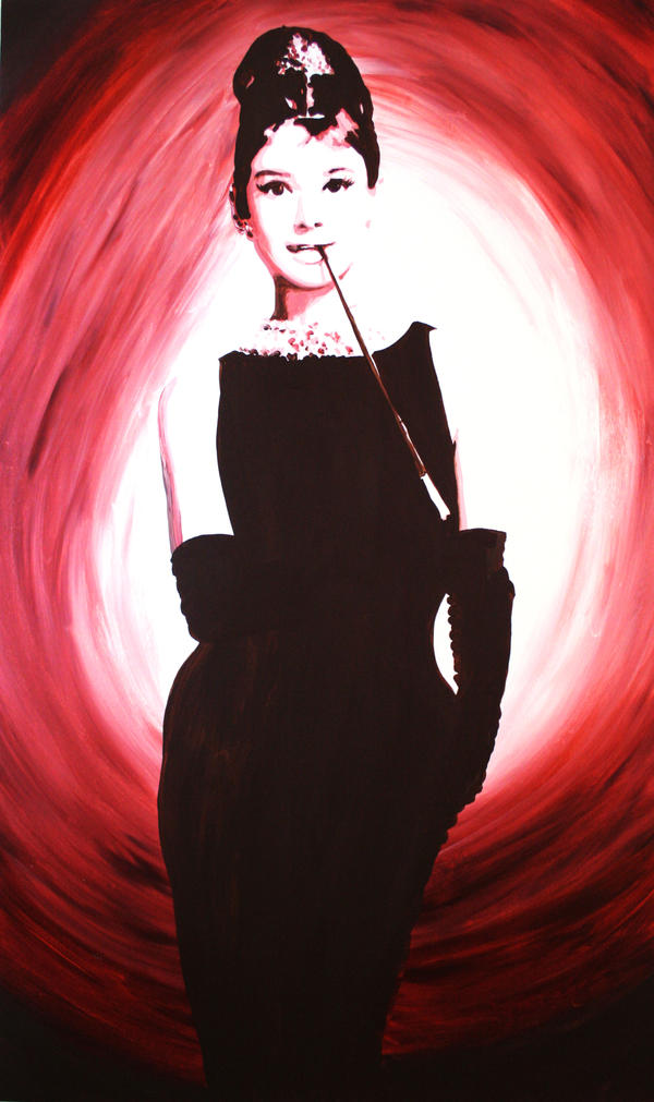 Pink Audrey Hepburn Painting by OceanClark on deviantART