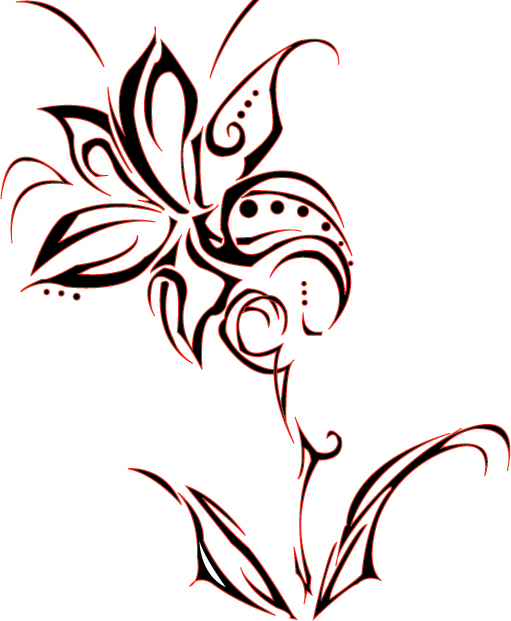 Tribal Flower | Flower Tattoo