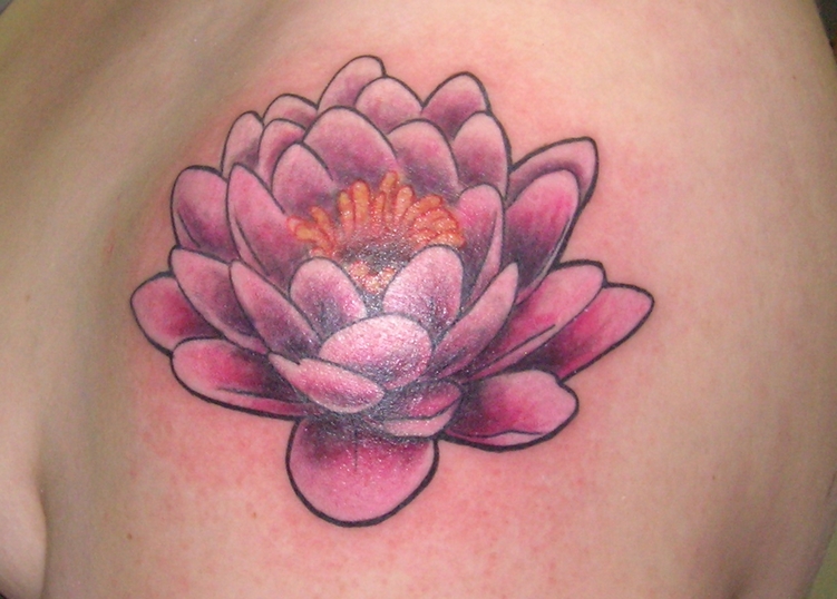 Lotus - shoulder tattoo