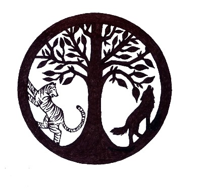 Tree Tattoo Designs on Tiger  Tree And Wolf Tattoo By  Vargablod On Deviantart