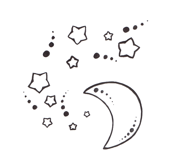 Moon and Stars Tattoo by ~kittiemeow on deviantART