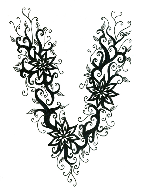 Vine Tattoo - flower tattoo