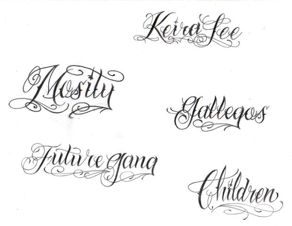 tattoo script lettering. Script Lettering by