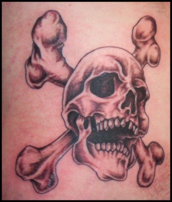 Skull tattoo by *hellcatmolly