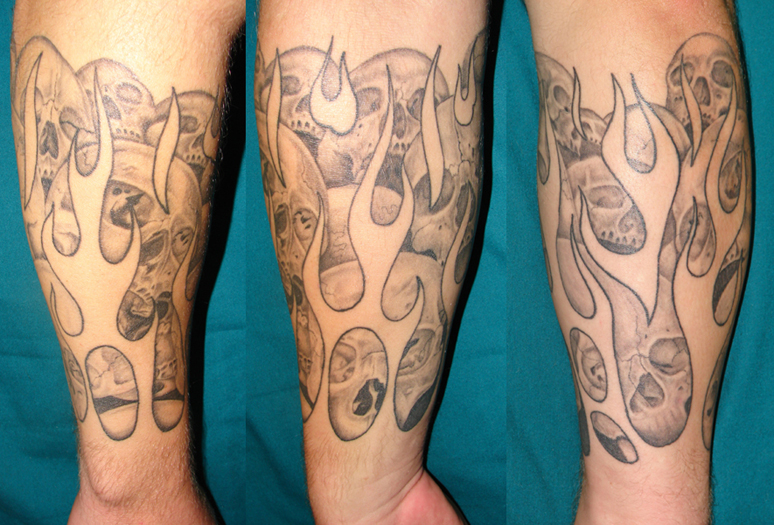 skulls sleeve tattoo by asussman on DeviantArt