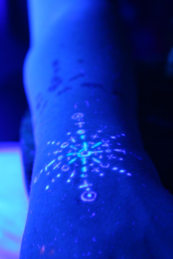 UV Tattoo Designs UV snowflake tattoo