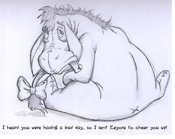 sad eeyore coloring pages - photo #23