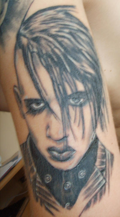 My Marilyn Manson Tattoo by ~26122006 on deviantART