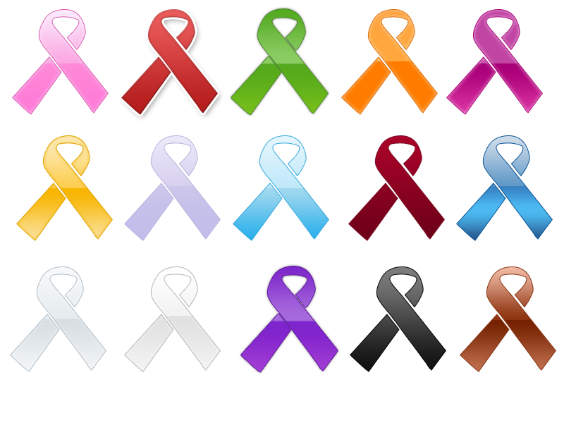 Awareness month ribbons
