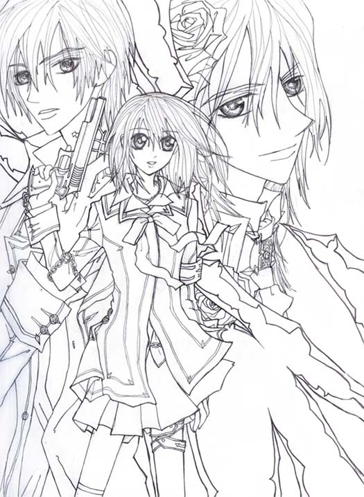 manga characters coloring pages vampire knight - photo #21