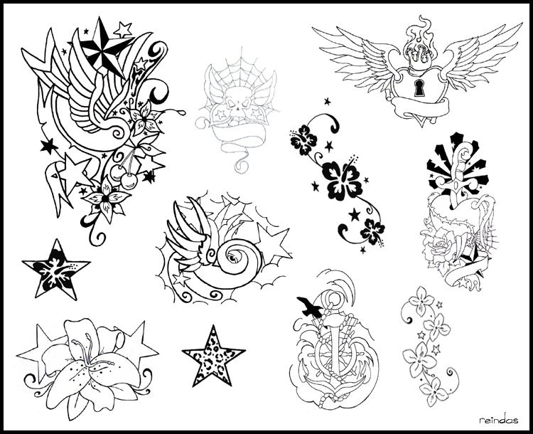 tattoo flash | Flower Tattoo