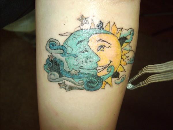 sun and moon tattoo by spartanink on deviantART