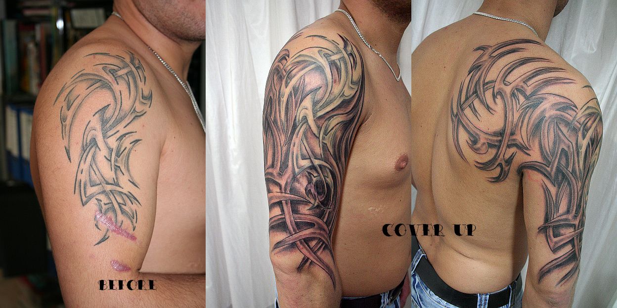 tribal sleeve tattoo designs. pictures half sleeve tattoo