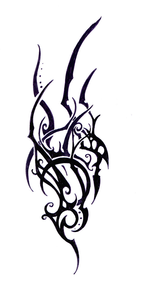 Elven Tribal Tattoo Study 1 by Elbie3rd on deviantART