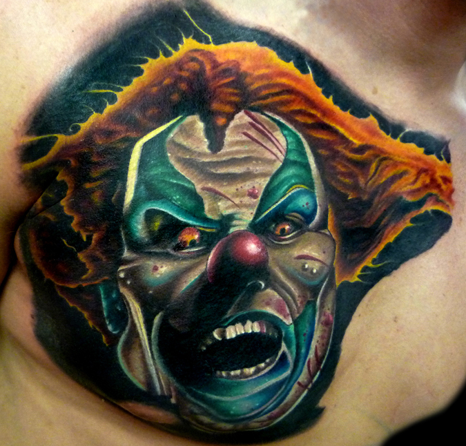 wing tattoos on chest for men. or an evil clown, almost all chest tattoos like GREAT.