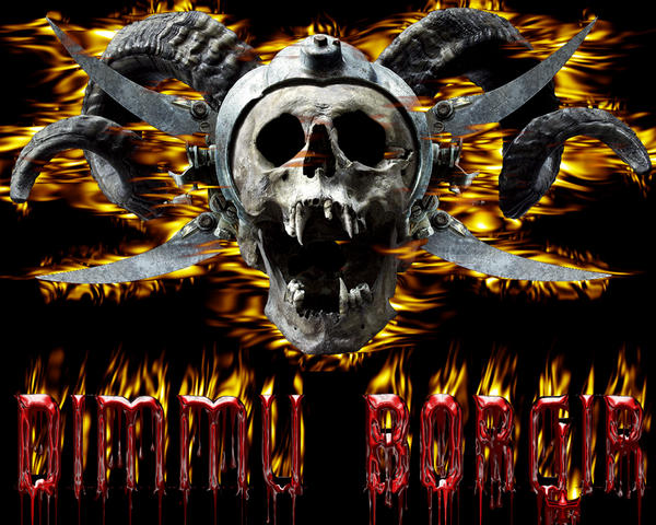 Dimmu Borgir Fire Skull 1280 x 1024 Wallpaper