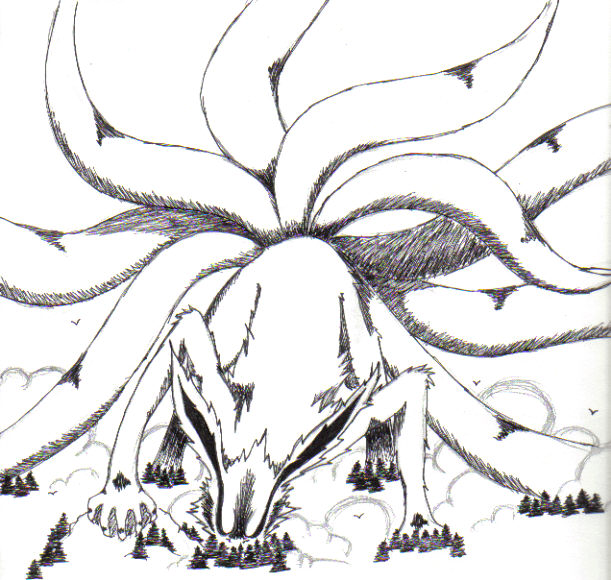 naruto nine tailed fox coloring pages - photo #13