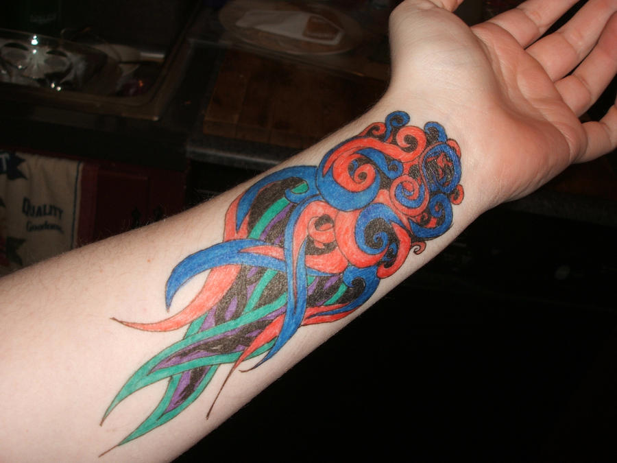 Tattoo Design 1 Color by Kaitsuka on deviantART