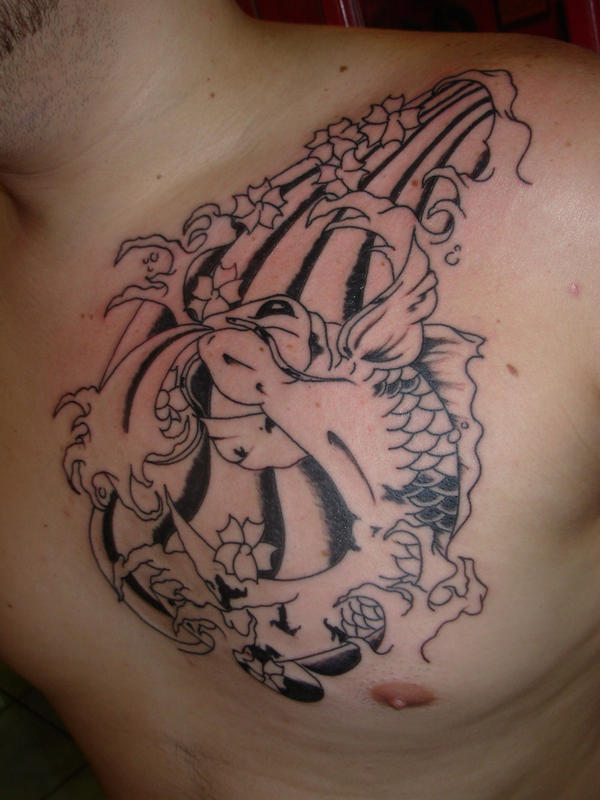 Koi Tattoo outline by Jermbo on deviantART