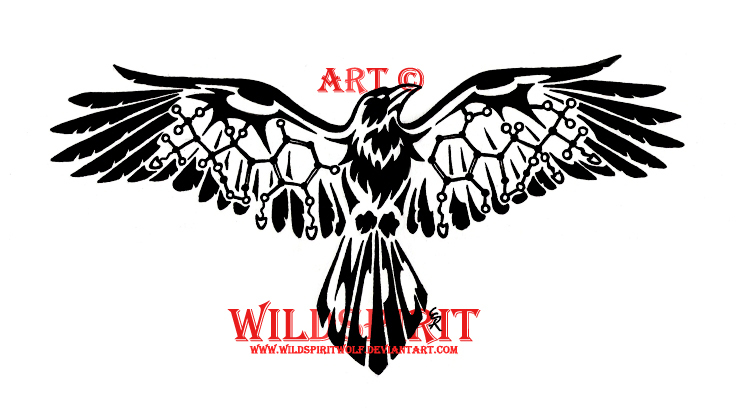 Molecular Crow Tattoo by *WildSpiritWolf on deviantART