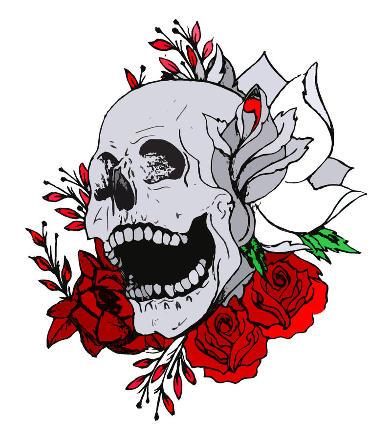 Skull Tattoo Coloured by utilizzo on deviantART skulls tattoo