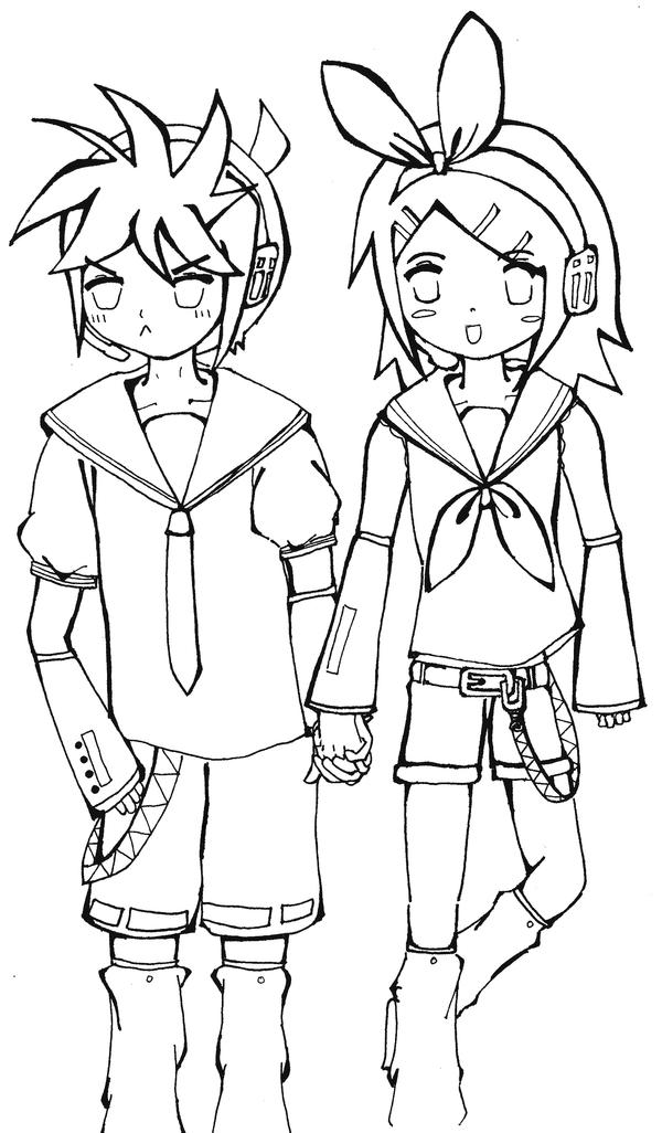 kagamine rin coloring pages - photo #30