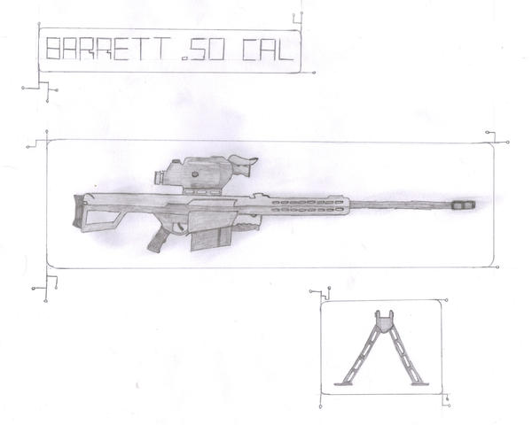 barrett 50 cal. Barrett .50 Cal Sniper Rifle