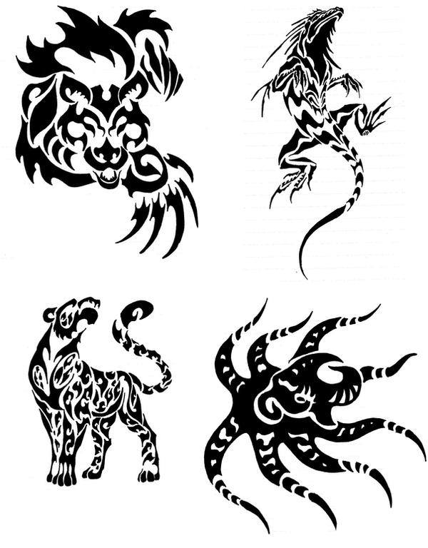 Animal Tribal Tattoos by *Canyx on deviantART