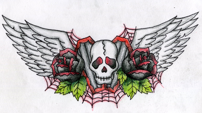Tattoo design 1 color by