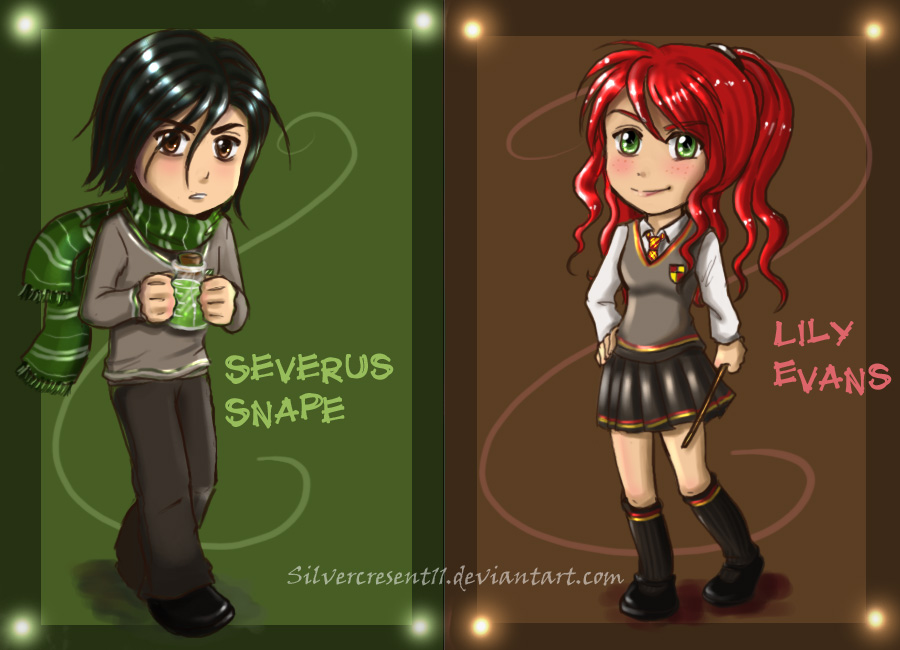 Chibi Snape and Lily by *Silvercresent11 on deviantART