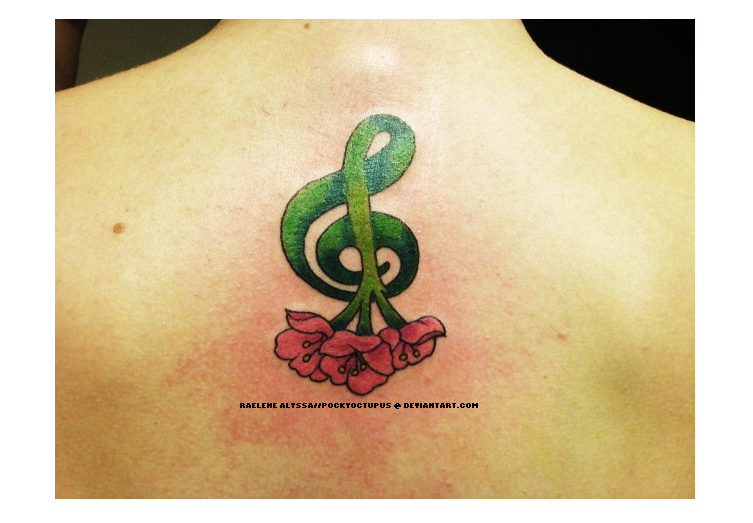 Music-Flower Tattoo | Flower Tattoo