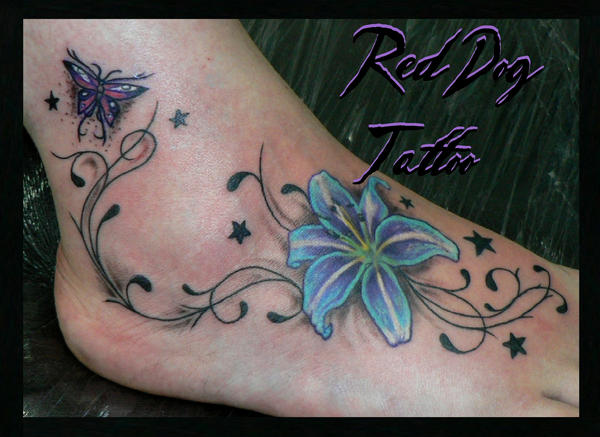 Clyne foot | Flower Tattoo
