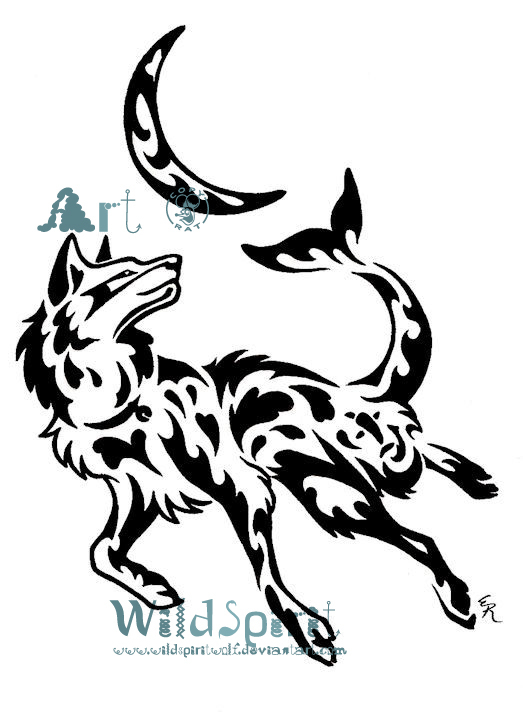 wolf tattoo. Fiske Water Wolf Tattoo by