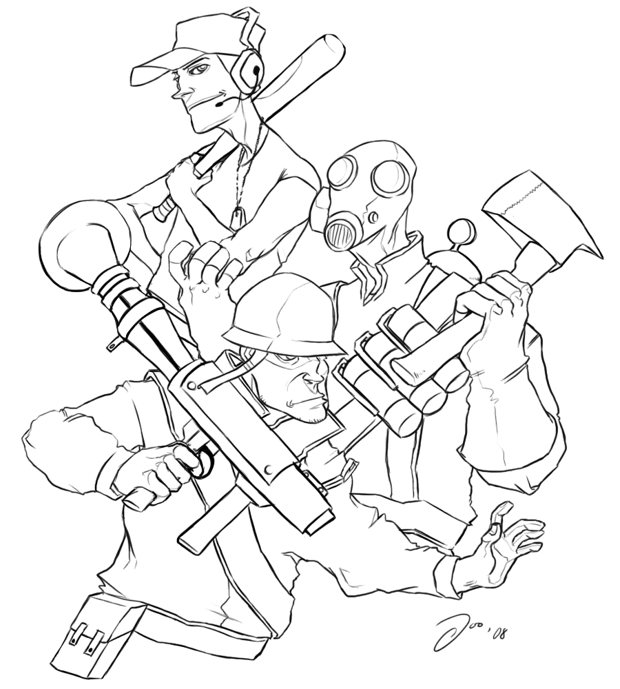team fortress 2 spy coloring pages - photo #7