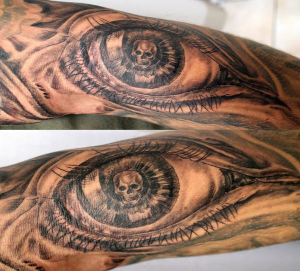 Big Eye Skull look Tattoo by 2FaceTattoo on deviantART