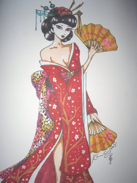Cool Japanese Geisha Tattoo