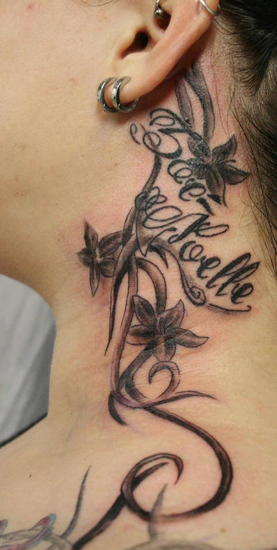 Small Blossoms chicano name by 2FaceTattoo on deviantART