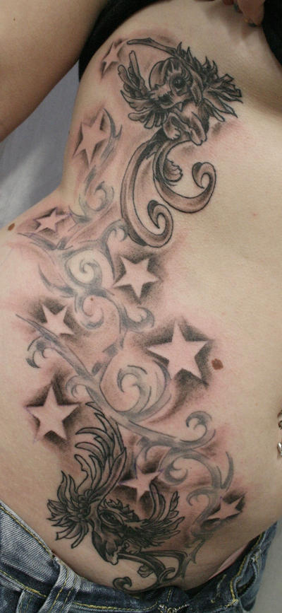 tattoo swallows. angel tattoos. Swallows Stars