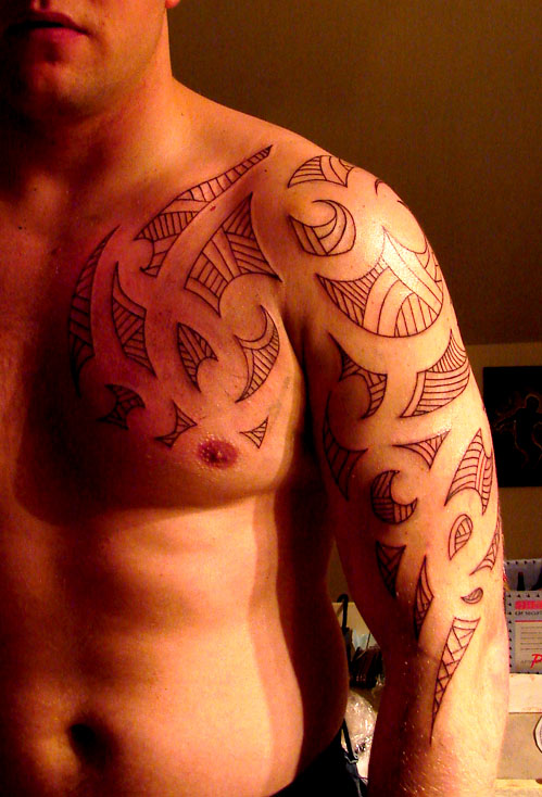 Maori 2 - chest tattoo
