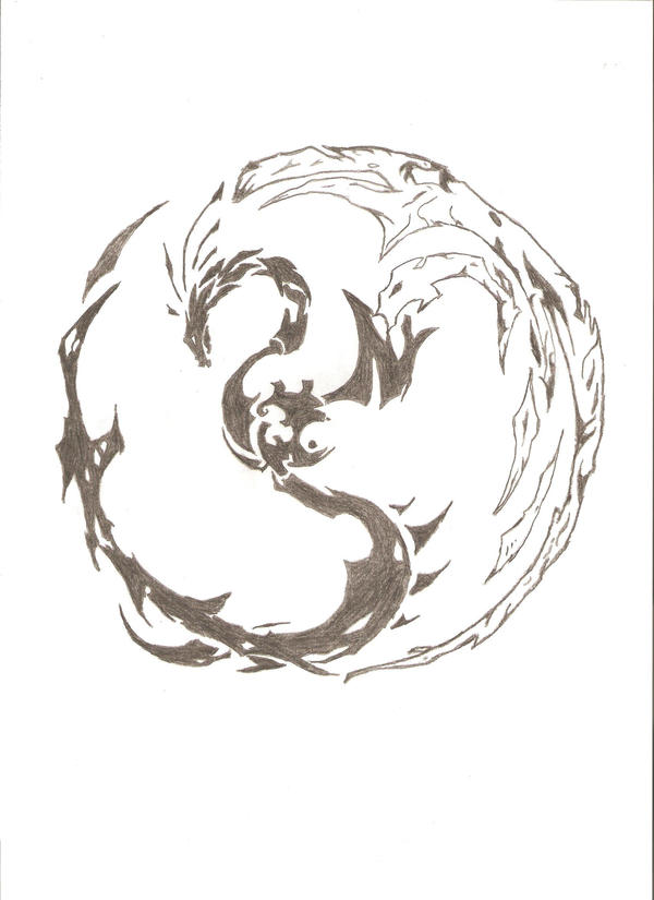 Dragon Phoenix Yin Yang by basilisk113 on deviantART