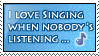 Stamp - I love singing alone by BlueHunter