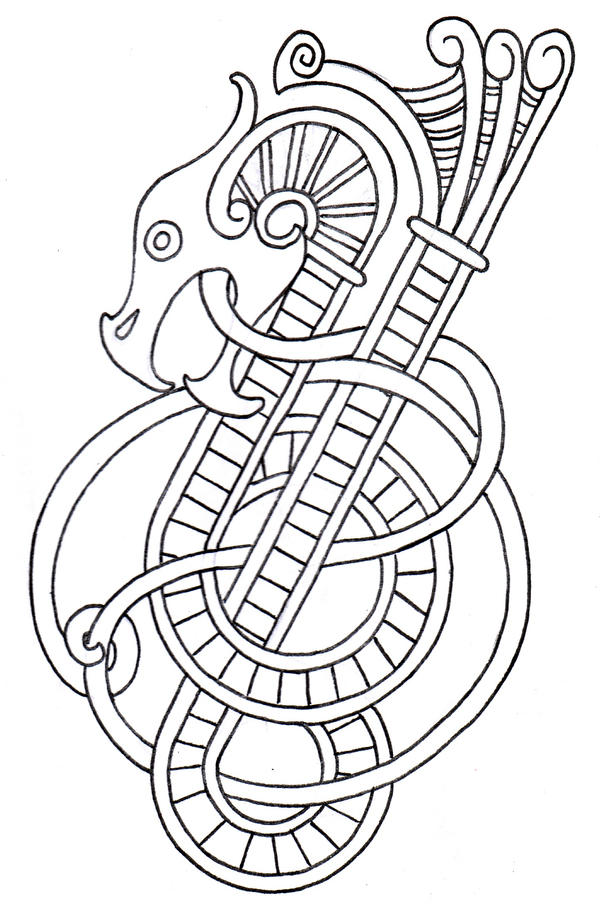 Viking Dragon Outline 2 by vikingtattoo on deviantART viking tattoo designs