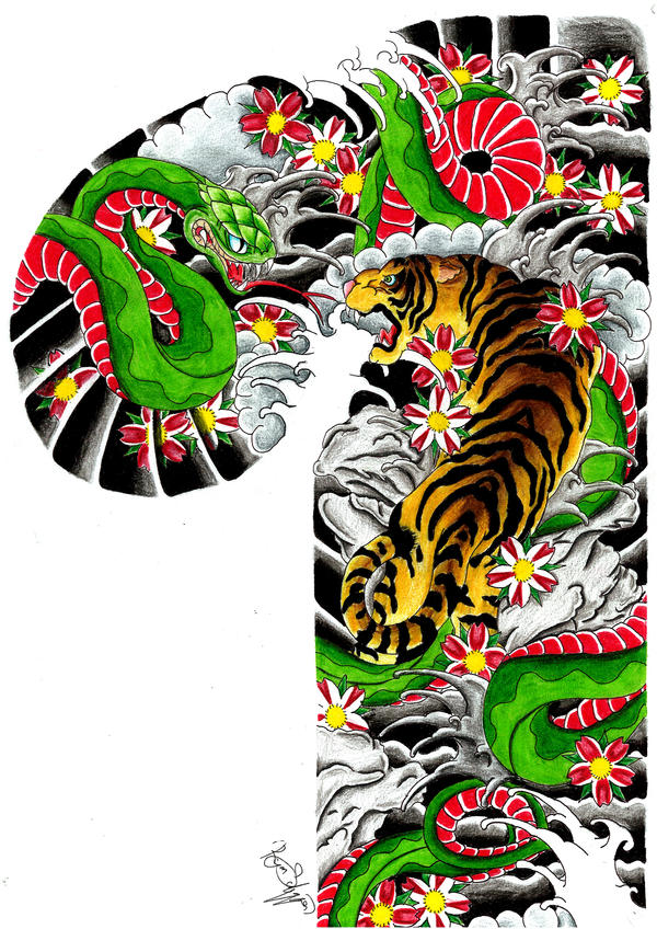 Snake and Tiger by ryanschipper89 on deviantART