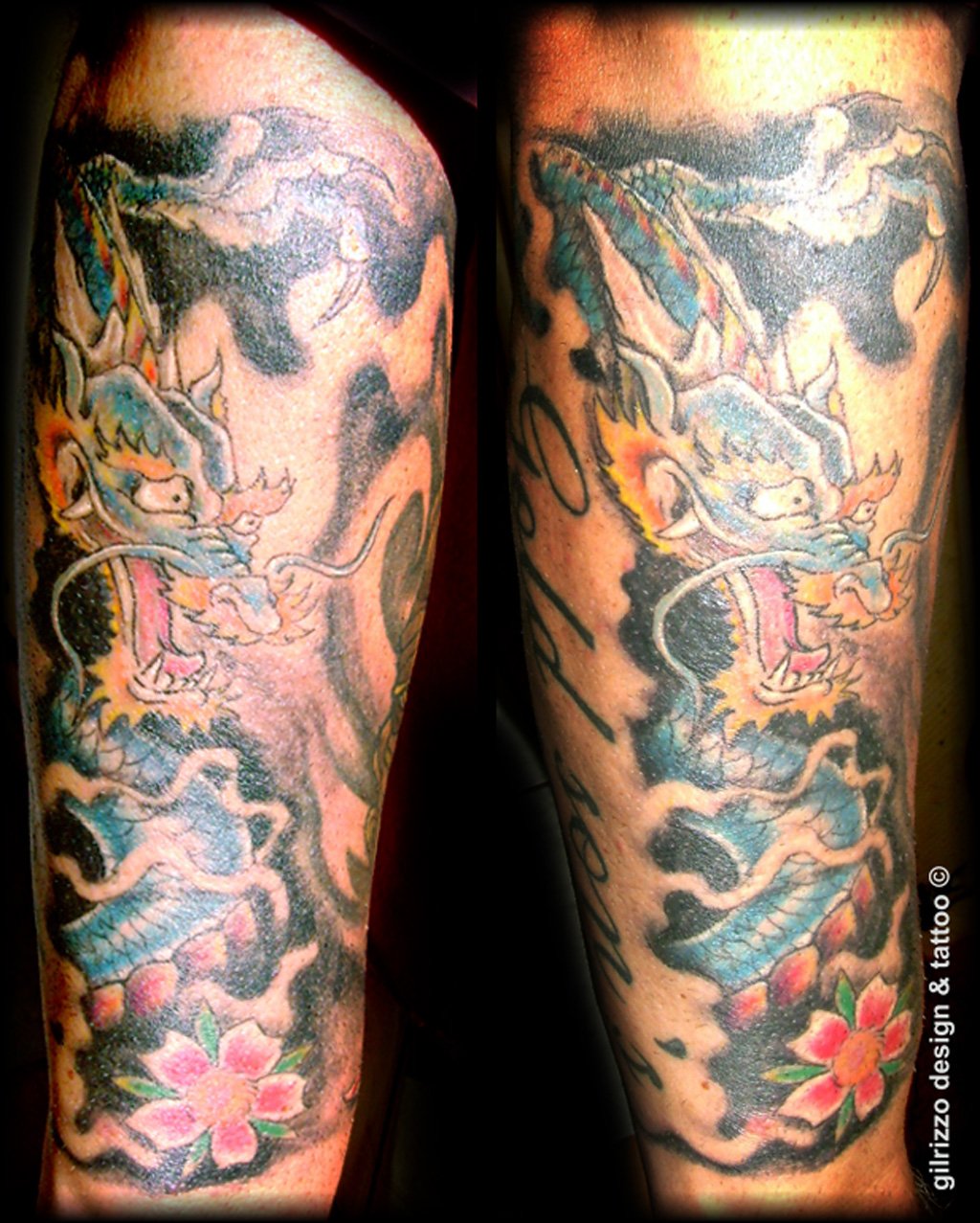 dragon tattoo color by