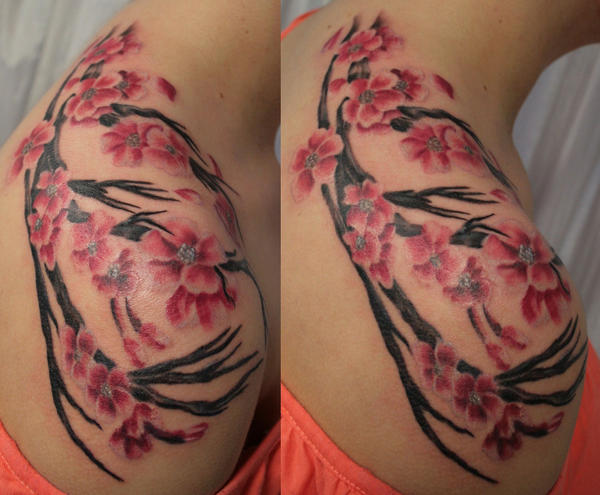 Cherry Blossom Branch | Flower Tattoo