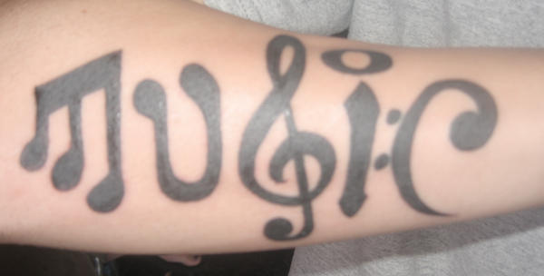 music heart tattoo. Music Heart Tattoo