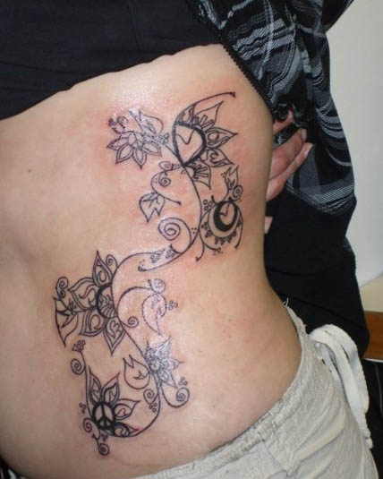 rib tattoo ideas. Best Women Rib Tattoo Design